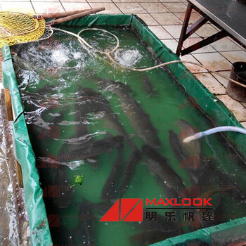 涂層布JL600A1水池廠家_魚苗帆布培育池_蓄水帆布池定做
