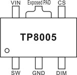 TP800536V/1.2A高调光比LED驱动器