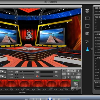 3D舞台机虚拟舞台3D舞台效果高清MTV合成机
