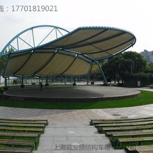 订制欧式吊顶篷停车棚/膜结构公交车站棚/膜布加工、销售图片