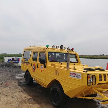 江西近期洪涝灾害严重，抢险救灾水陆两栖指挥车，现场调度指挥，多功能车