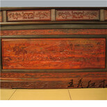 王义大红酸枝桌美术大师手工木雕红木桌厂家红木古典桌实用性图片2