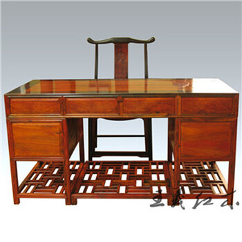 书房红木书桌家具使用舒适明韵书桌家具雕龙画凤精心雕琢