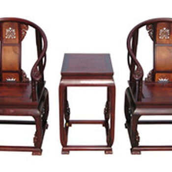 大红酸枝圈椅家具三件套造型精美客厅圈椅家具市场好