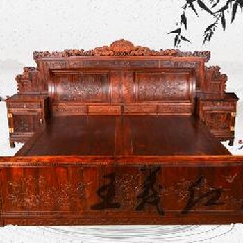 传统工艺雕刻红木大床家具卧室大床家具东方文化之美器