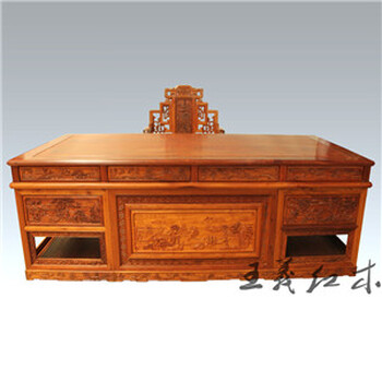大红酸枝写字台家具蕴含的东方文化底蕴王义红木品牌写字台家具