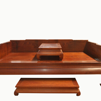 红木罗汉床家具不同的材料艺术大师大红酸枝罗汉床市场动态