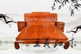 新中式大红酸枝大床家具装修特色艺术大师精品大床家具