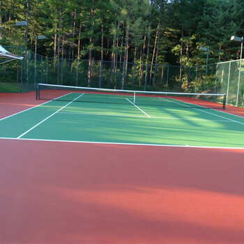 深圳硅PU网球场地坪工程网球标准尺寸场地材料施工