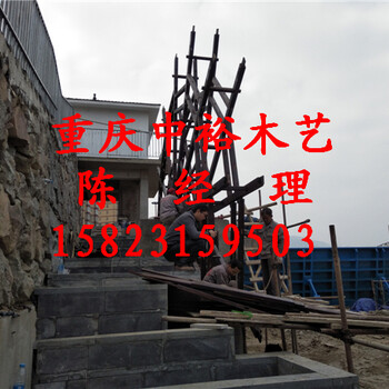 景觀防腐木竹筒水車廠家古代的水車原理手搖水車制作腳踏抽水車制造商