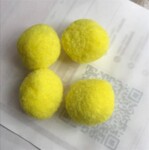 黄色毛毛球毛绒球毛线球饰品毛球