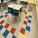 学校教室地胶耐磨吗塑胶地板厂家安装