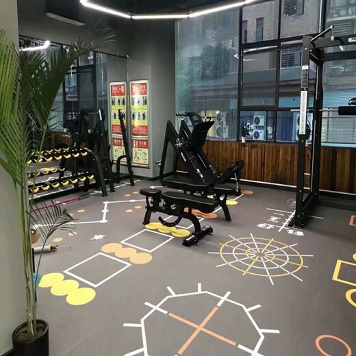 室内运动塑胶地板健身房地胶地板