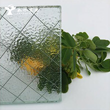 如水实业香梨夹铁丝玻璃压花夹铁丝玻璃菱形蒙砂