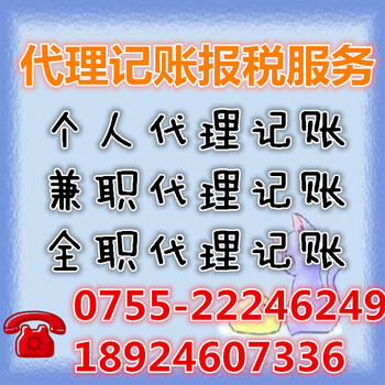 代理记账报税服务个人代理记账兼职代理记账