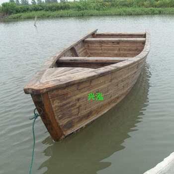 供应厂家小木船观光船定制欧式尖头船