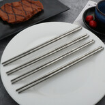 不锈钢筷子麻花款式家庭餐厅酒店火锅筷子图片2