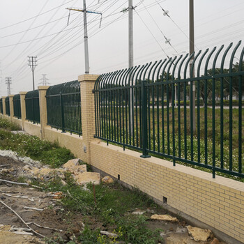 水厂铁围墙围栏网拼装式栅栏水库防护栏杆