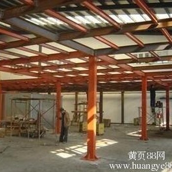 鋼結(jié)構(gòu)平臺(tái)組合鋼扣板閣樓式貨架大跨度重型夾板閣樓