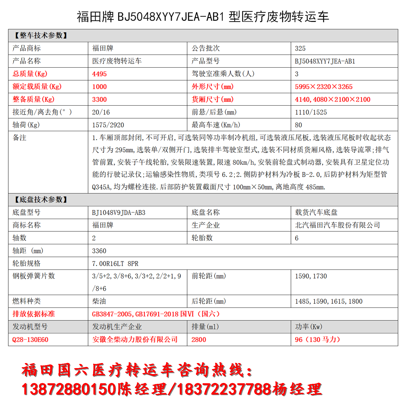 医疗废物处理中心医疗垃圾清理处置车车到付款