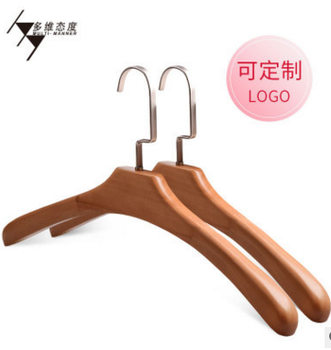 服裝店木衣架原木色實木衣架女裝木衣架可定制Logo
