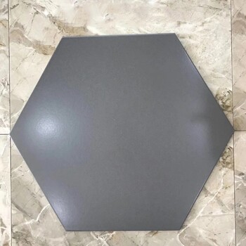 520x600mm黑白灰六角砖52x60cm纯色六边形瓷砖