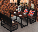 工业风沙发酒吧桌椅休闲实木办公桌咖啡厅沙发椅子厂家定制欧美风格图片