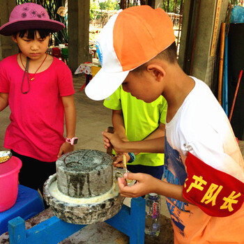 开心农场团队活动农家乐野炊做饭石磨豆浆果园观光采摘