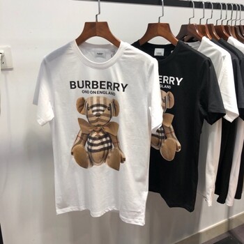20年夏季品牌burberry巴宝莉短袖品牌服装外贸批发