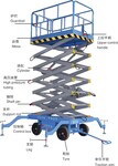 移动式升降作业平台剪叉式升降机高空作业平台适合用于厂房维修小区物业使用