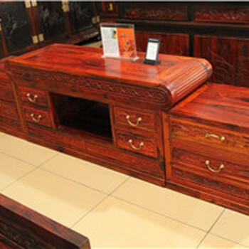 中式经典红木电视柜客厅仿古红木电视柜宫廷风格红木电视柜