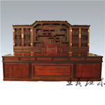 明韵红木大班桌家具摆放技巧新中式红木大班桌家具优惠上市