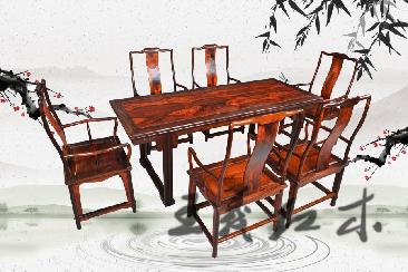 新中式红木餐桌家具好家居明韵大红酸枝餐桌家具安全家居