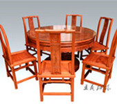 红木圆桌家具一榫一卯优质红木圆桌家具工艺大师制作