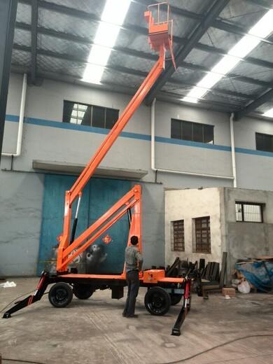 沧州市机械高空作业升降车液压曲臂登高升降机价格启运全自行机械