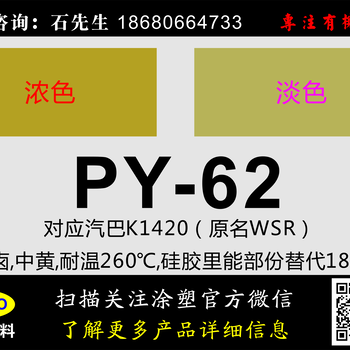 颜料黄62替代汽巴K1420（原名WSR）