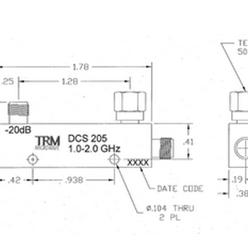trmmicrowave宽带定向耦合器DCS205