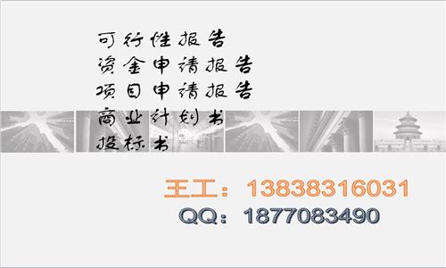 宁强县代做项目申请报告立项用-可行