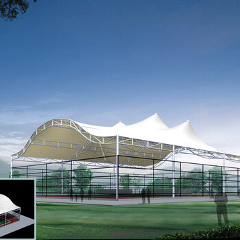 保定市网球场膜结构大棚制作,篮球场膜结构遮阳篷安装