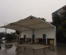 大同市充电桩雨棚制作,汽车景观张拉膜安装加工图片