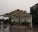 龙岩市公交站台膜结构,充电桩雨棚膜结构安装加工图片