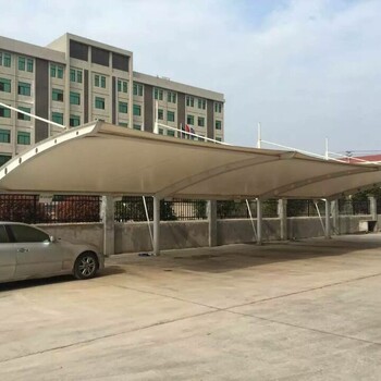 棗莊市汽車車棚膜結(jié)構(gòu),幼兒園景觀張拉膜安裝