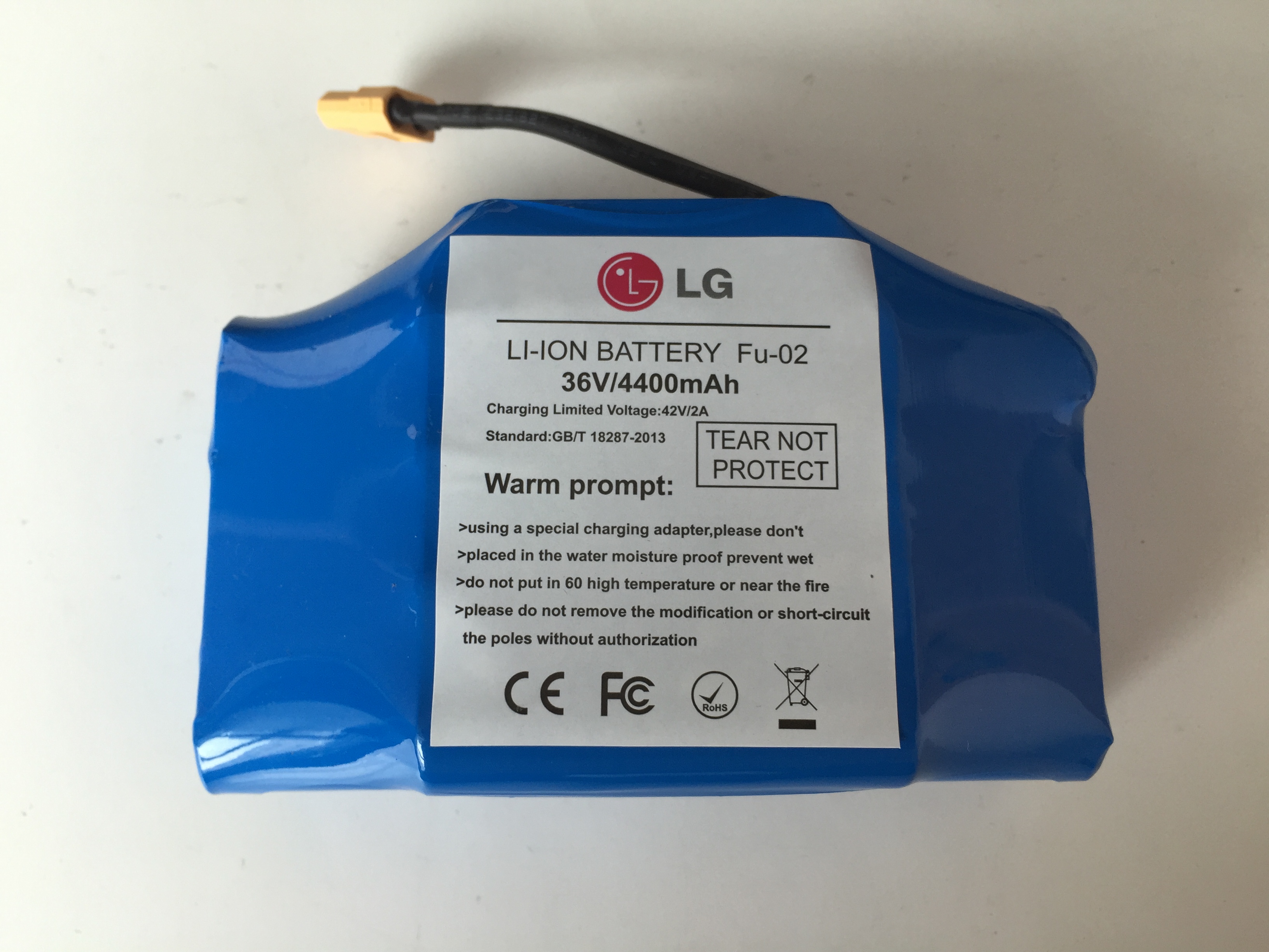 扭扭车lg锂电池组36v4400mah