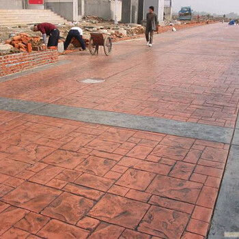 南京人行道压模地坪、市政道路透水混凝土及彩色防滑透水路面