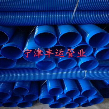 生产蓝色通风管PVC吸尘管PVC木工吸尘管养殖厂下料管