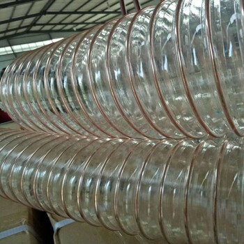 工厂环保PU钢丝管新风系统风管聚氨酯钢丝风管镀铜钢丝吸尘管