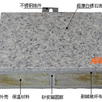 锈石超薄石材复合板A级防火保温装饰板