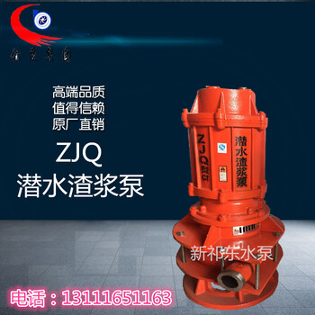 65ZJQ-50-25-K大流量高扬程潜水渣浆泵立式机械密封矿山排污泵