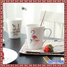 北歐ins杯子陶瓷帶蓋勺馬克杯定制logo禮品牛奶咖啡杯圖片