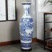 中式落地大花瓶迎客松连年有余粉彩艺术陶瓷大花瓶